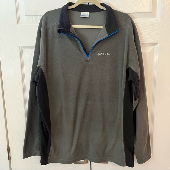 Grey and Black Columbia Klamath Range II Half Zip Fleece Jacket Size XL - Picture 1 of 7